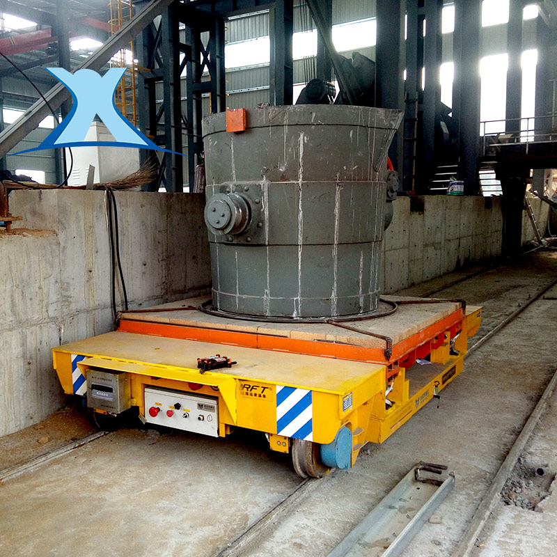 車(chē)間鋼水搬運(yùn)電動(dòng)平車(chē)圖